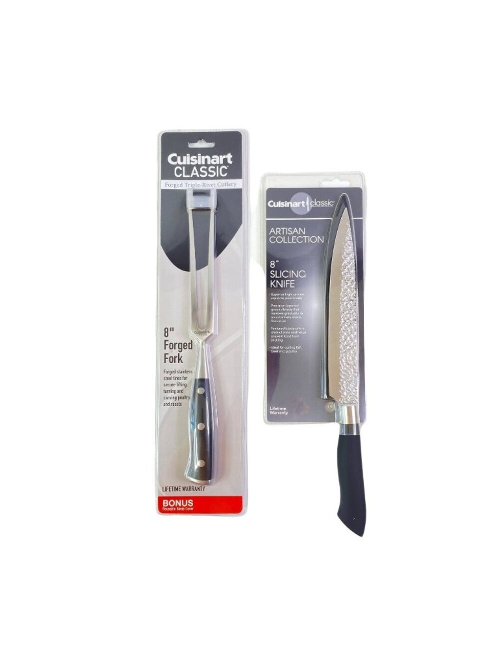 Cuisinart Artisan Collection 8" Slicing Knife and Forged Fork Set